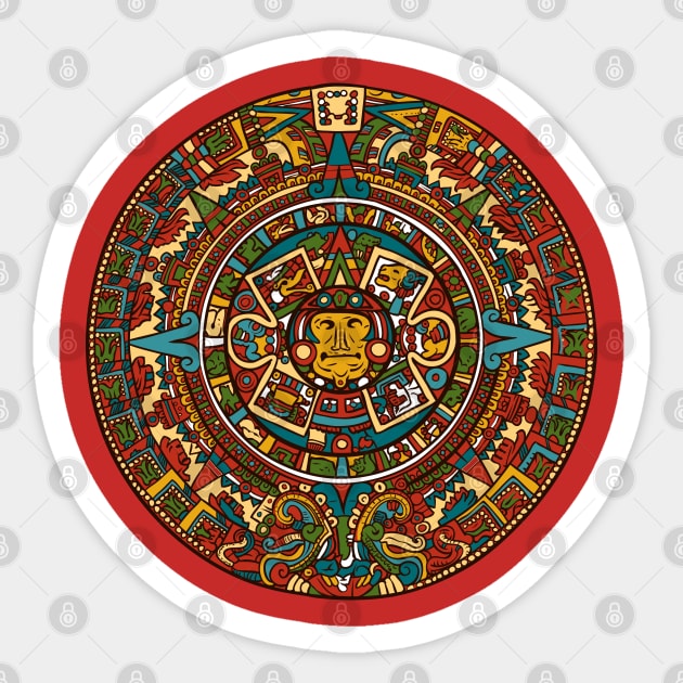 Aztec Calendar Sticker by Verboten